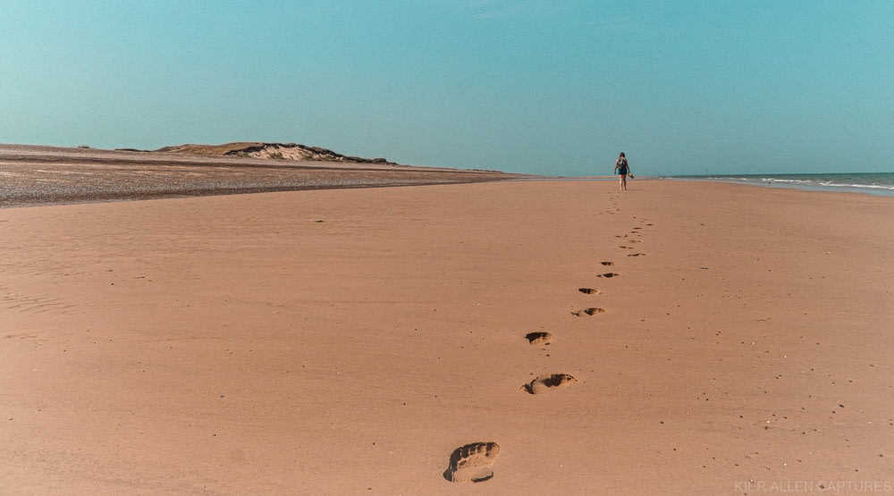 pessoas andando na areia marrom durante o dia