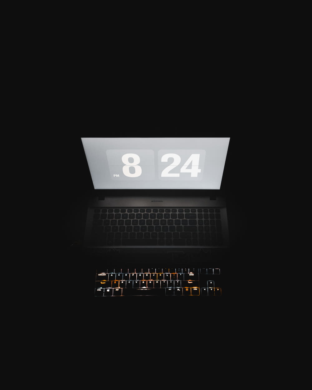black laptop computer with number 2