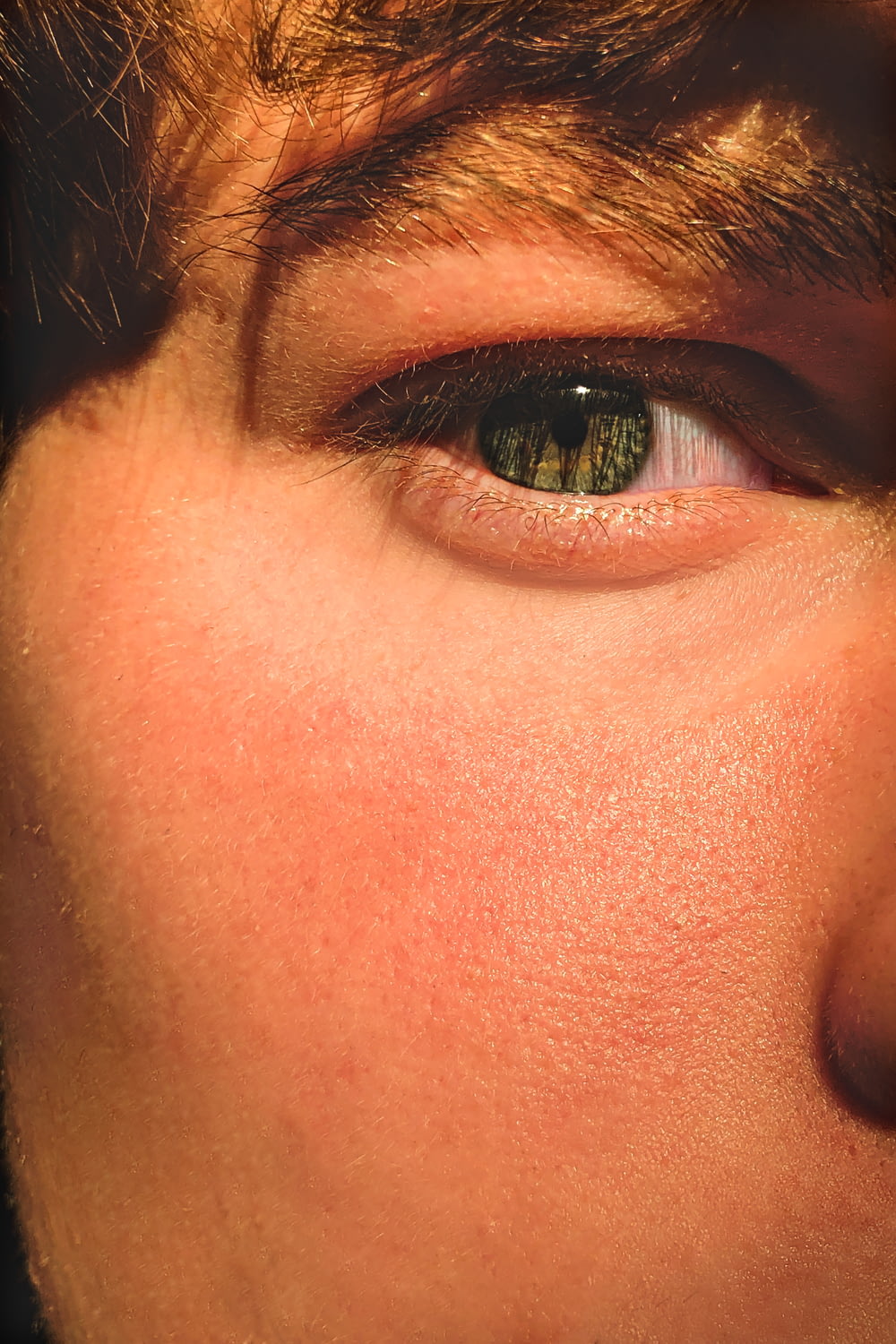 persons eye in close up