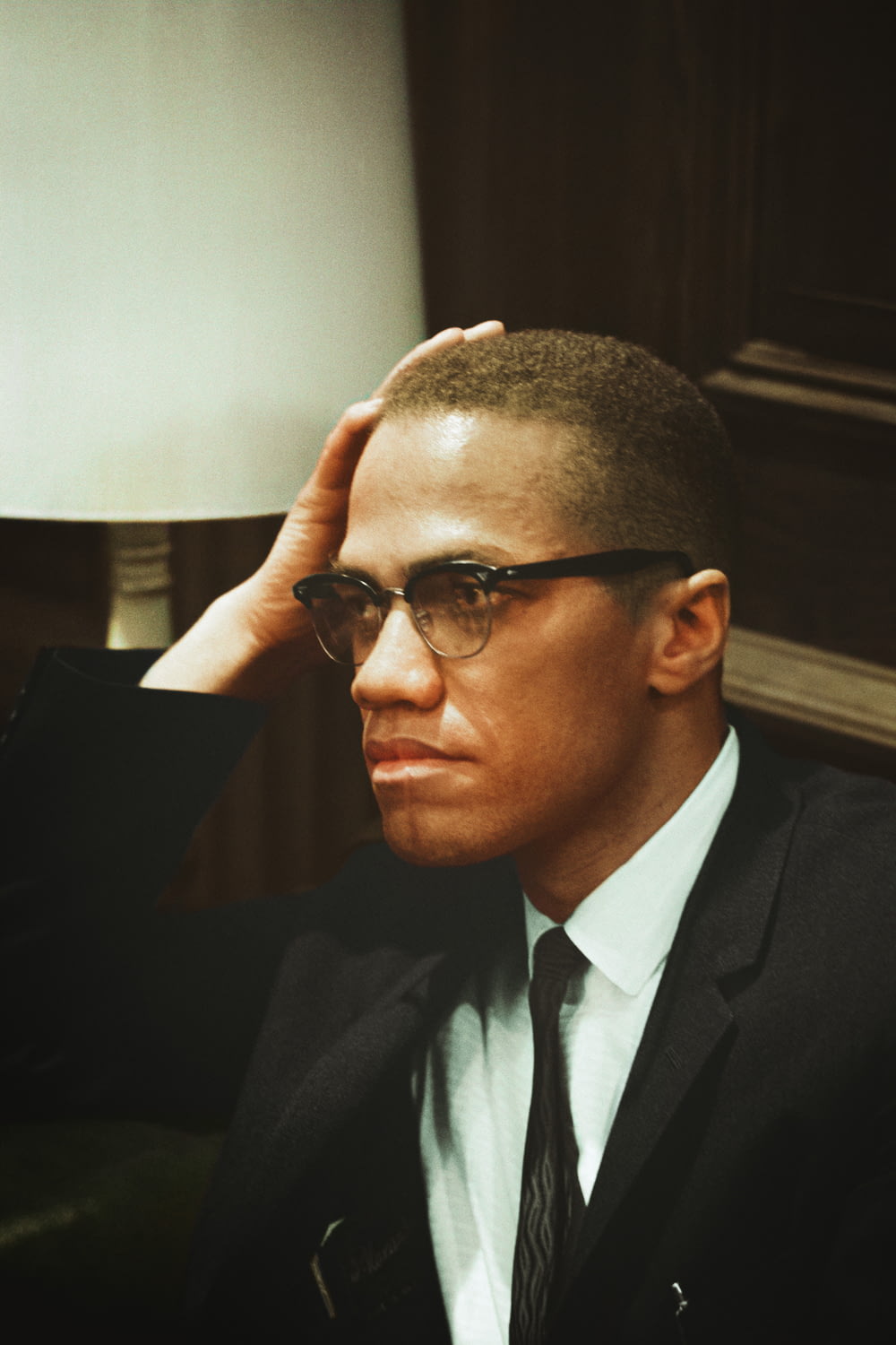 Ein Porträt von Malcolm X