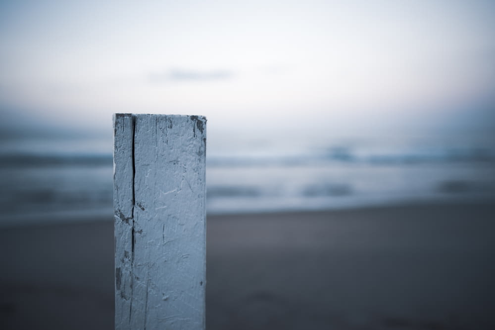 white wooden post near sea during daytime