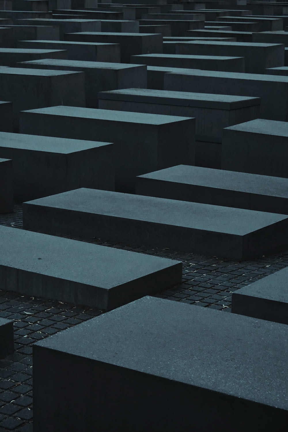 gray and black concrete blocks