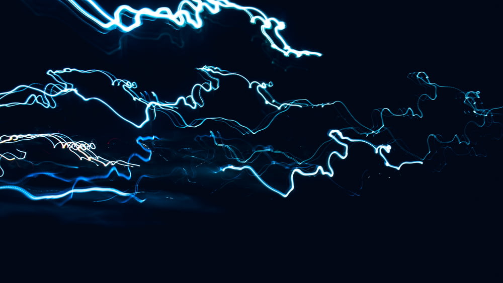 blue and white light streaks