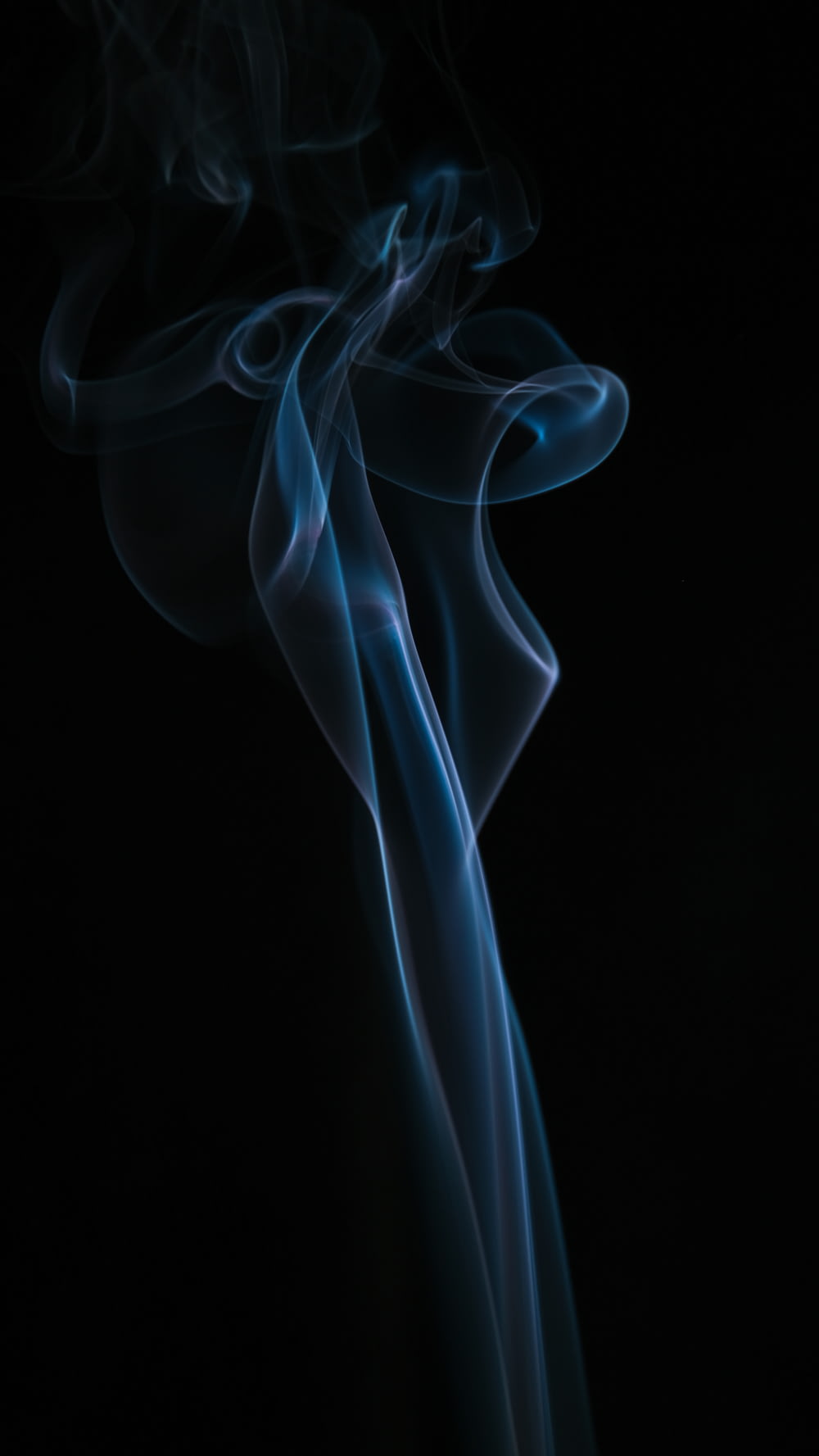 white and blue smoke illustration