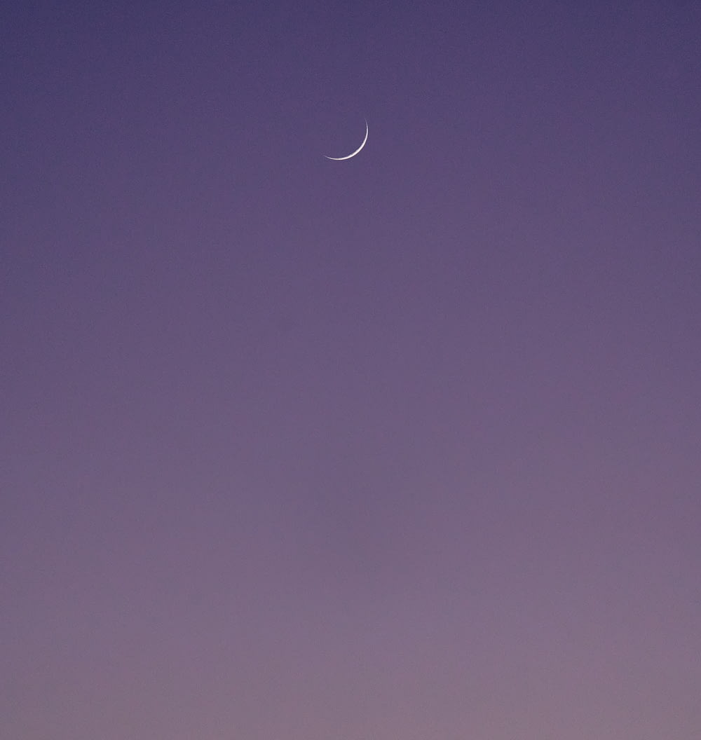 crescent moon in the sky