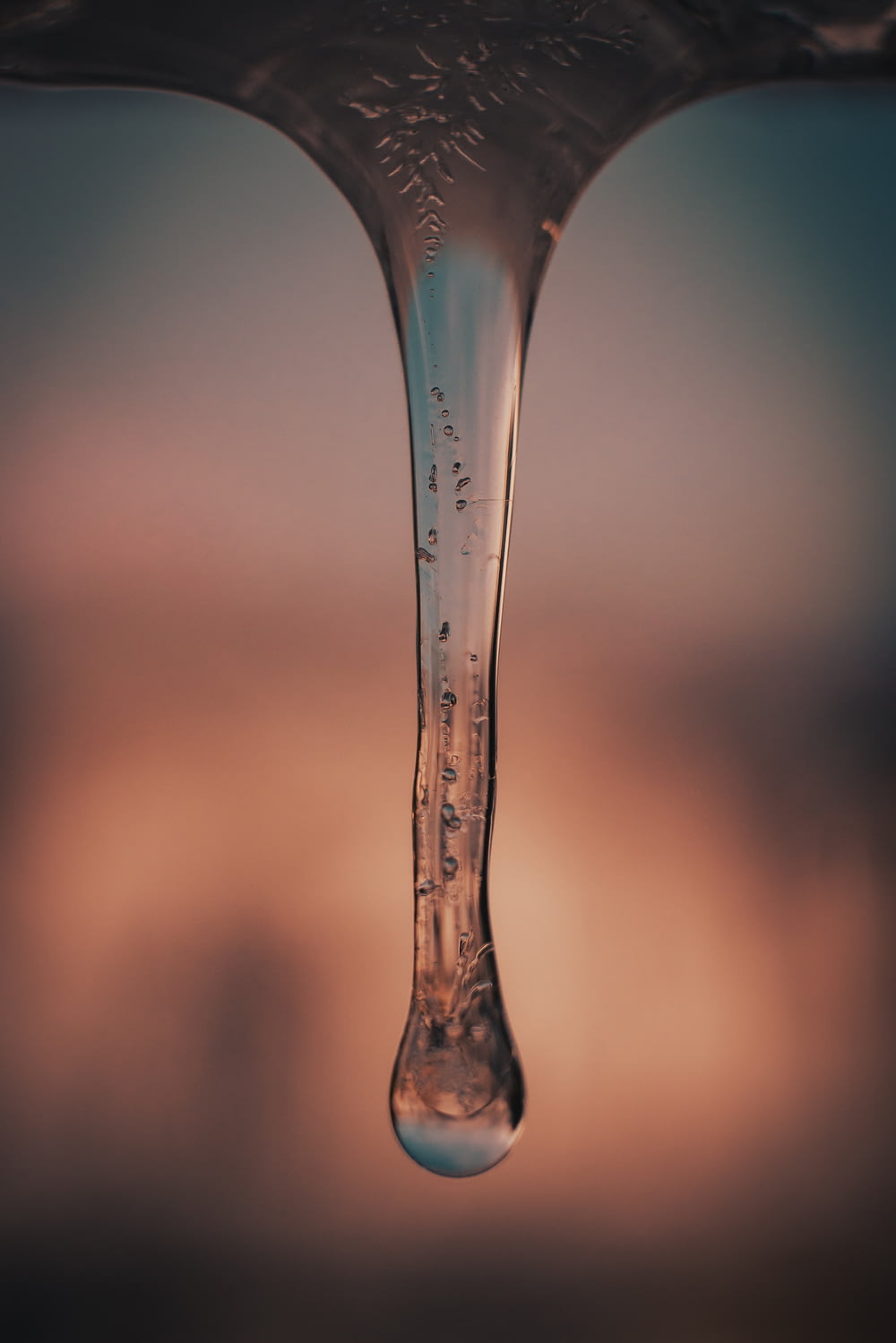 透明ガラスの水滴