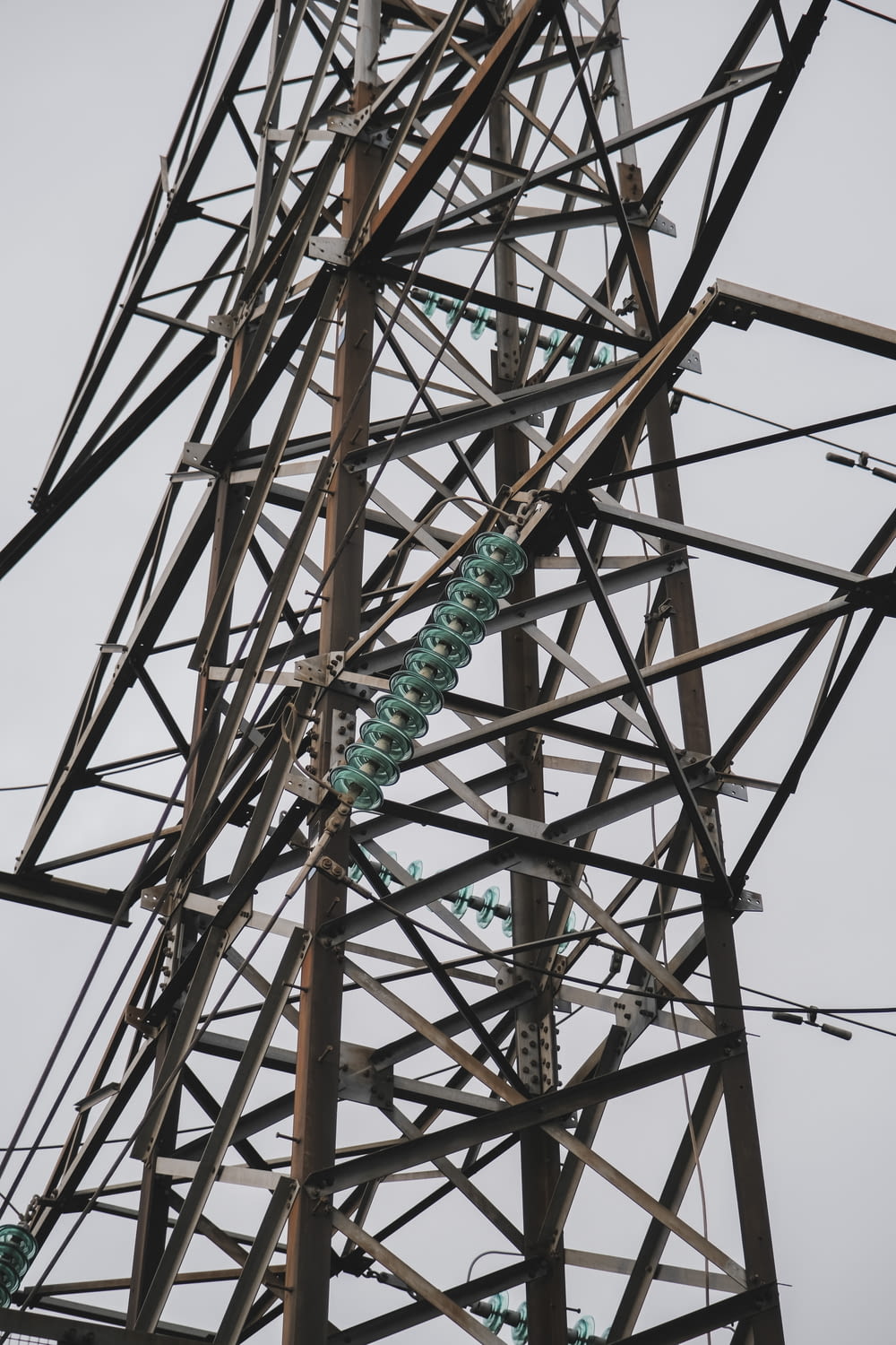 brown and green metal tower