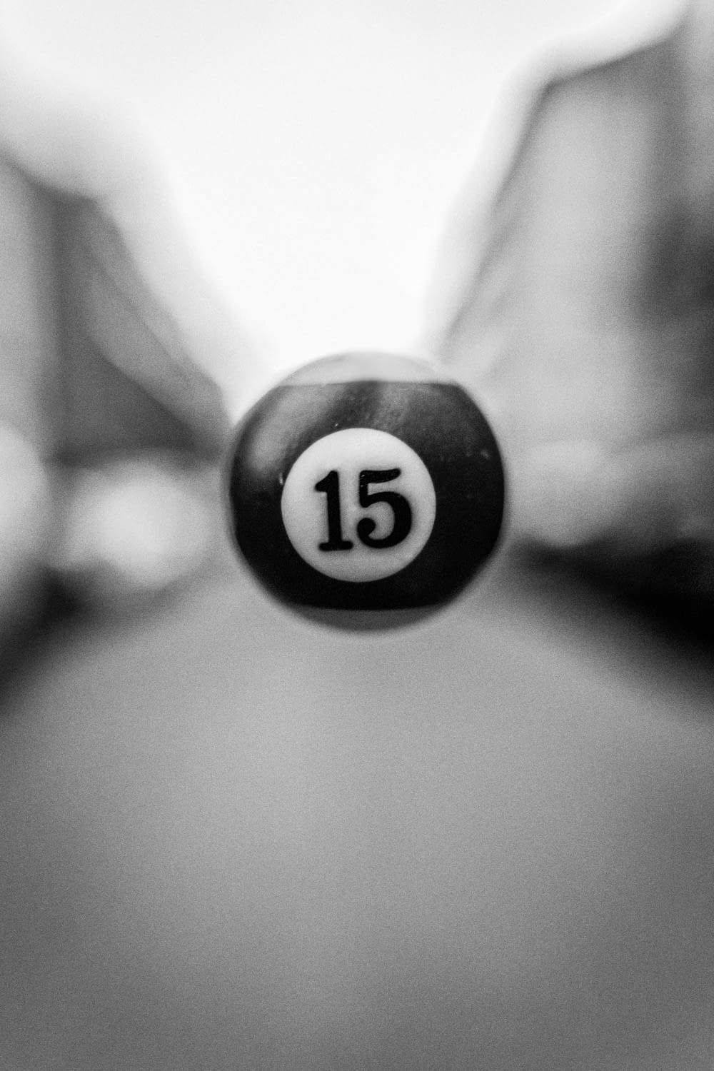 black and white 5 billiard ball
