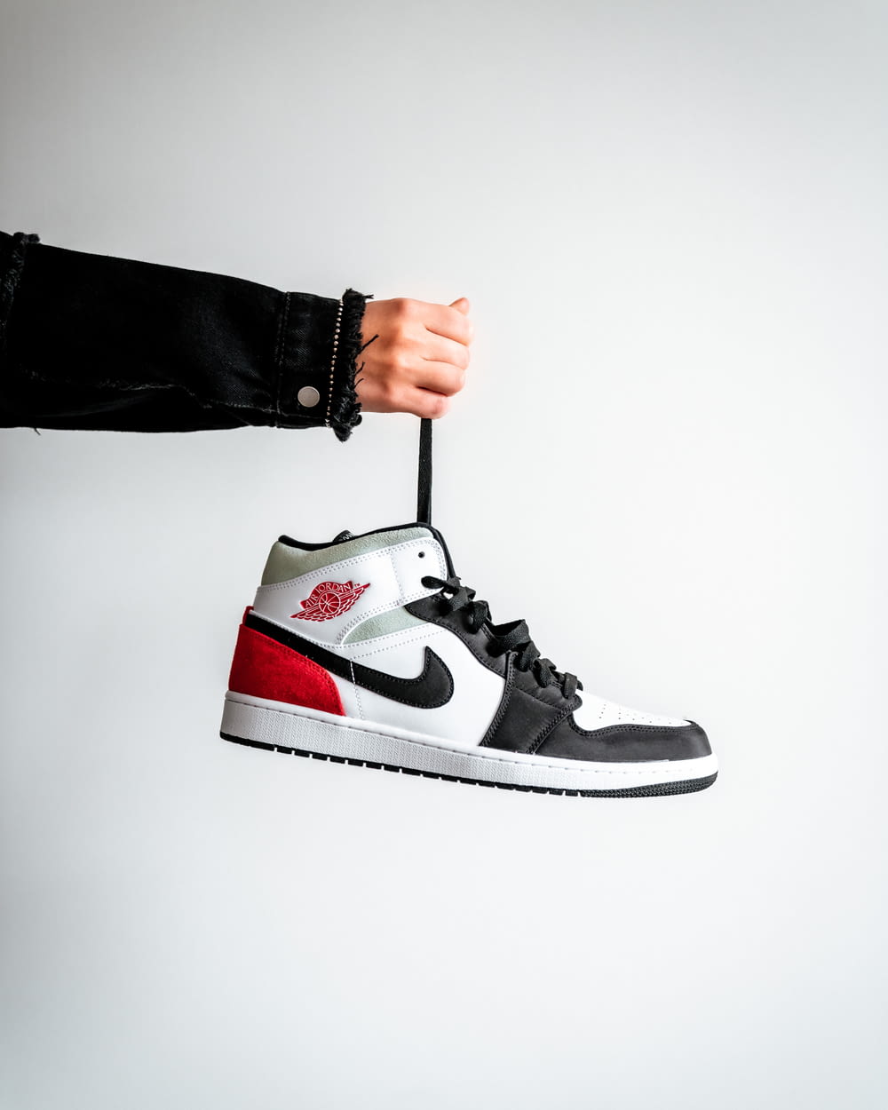 Nike Air Jordan 1 en blanco y negro