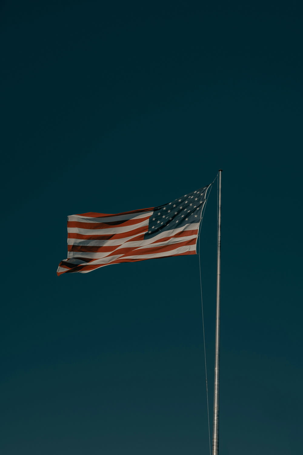 us a flag on pole