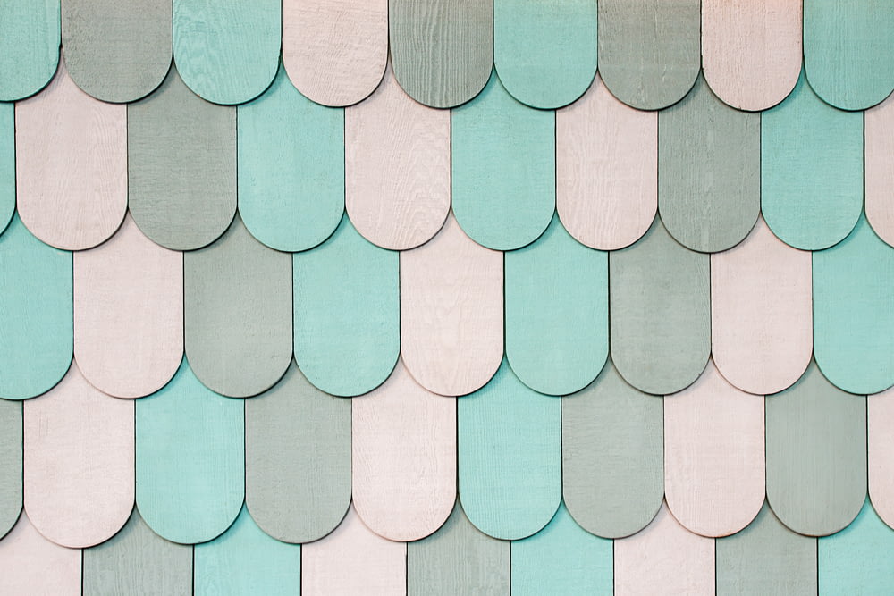 teal and white heart shaped wall decor