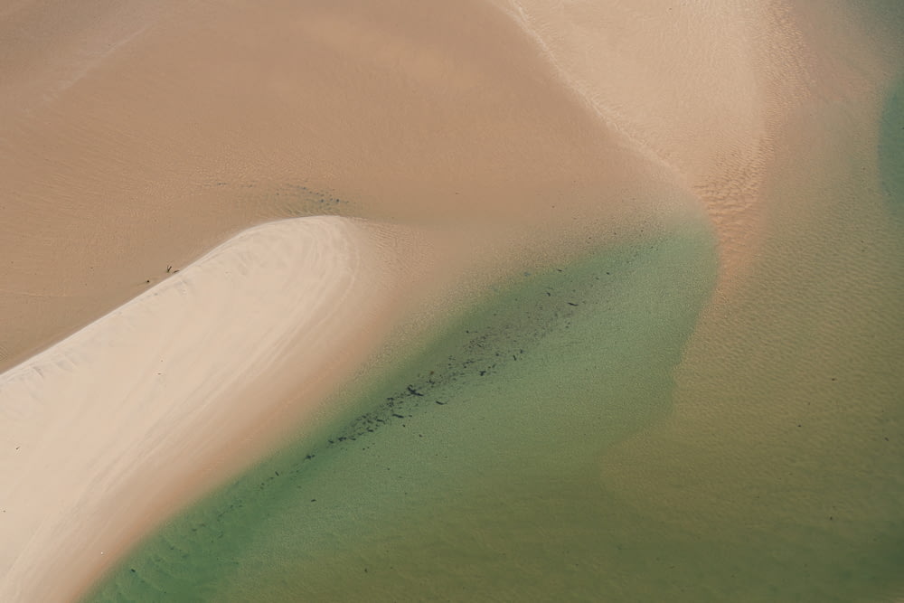 aerial view of white sand beach