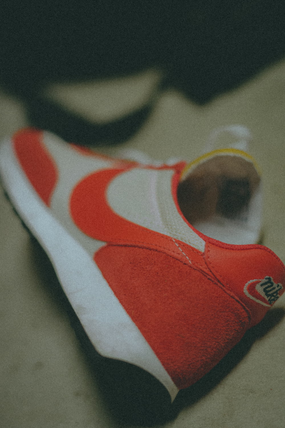 red and white nike sock