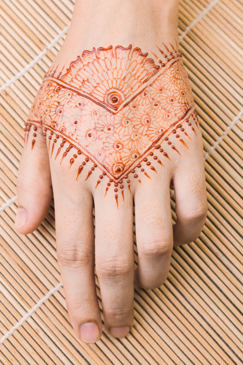 a woman's hand with a hendi on it