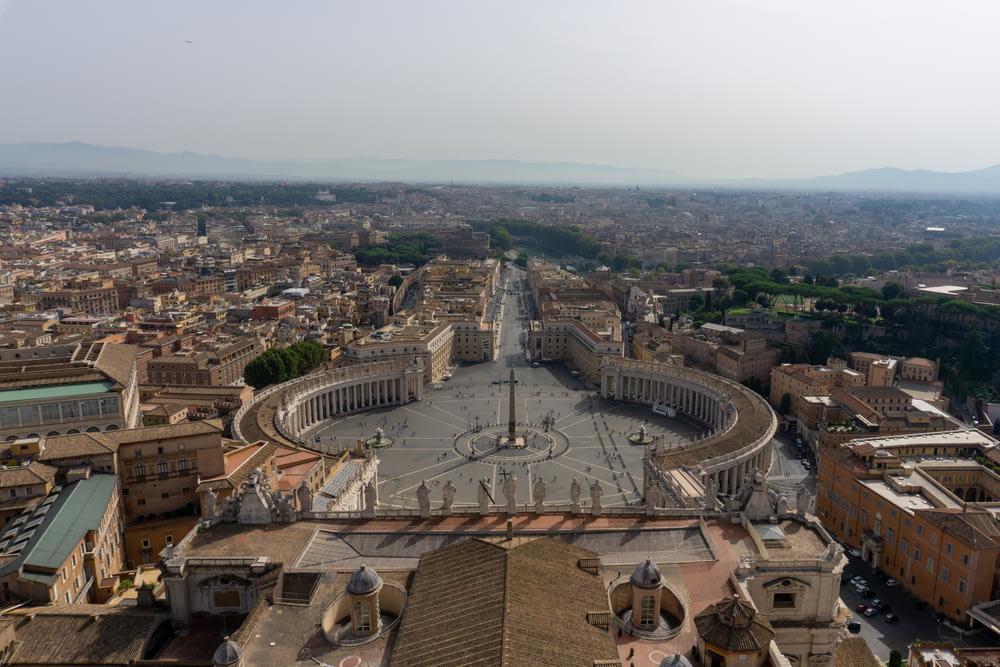 Una veduta aerea della città di Roma