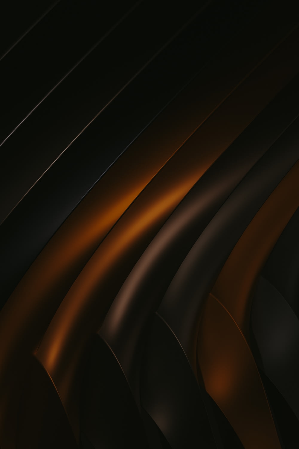 a black and brown abstract background with curves