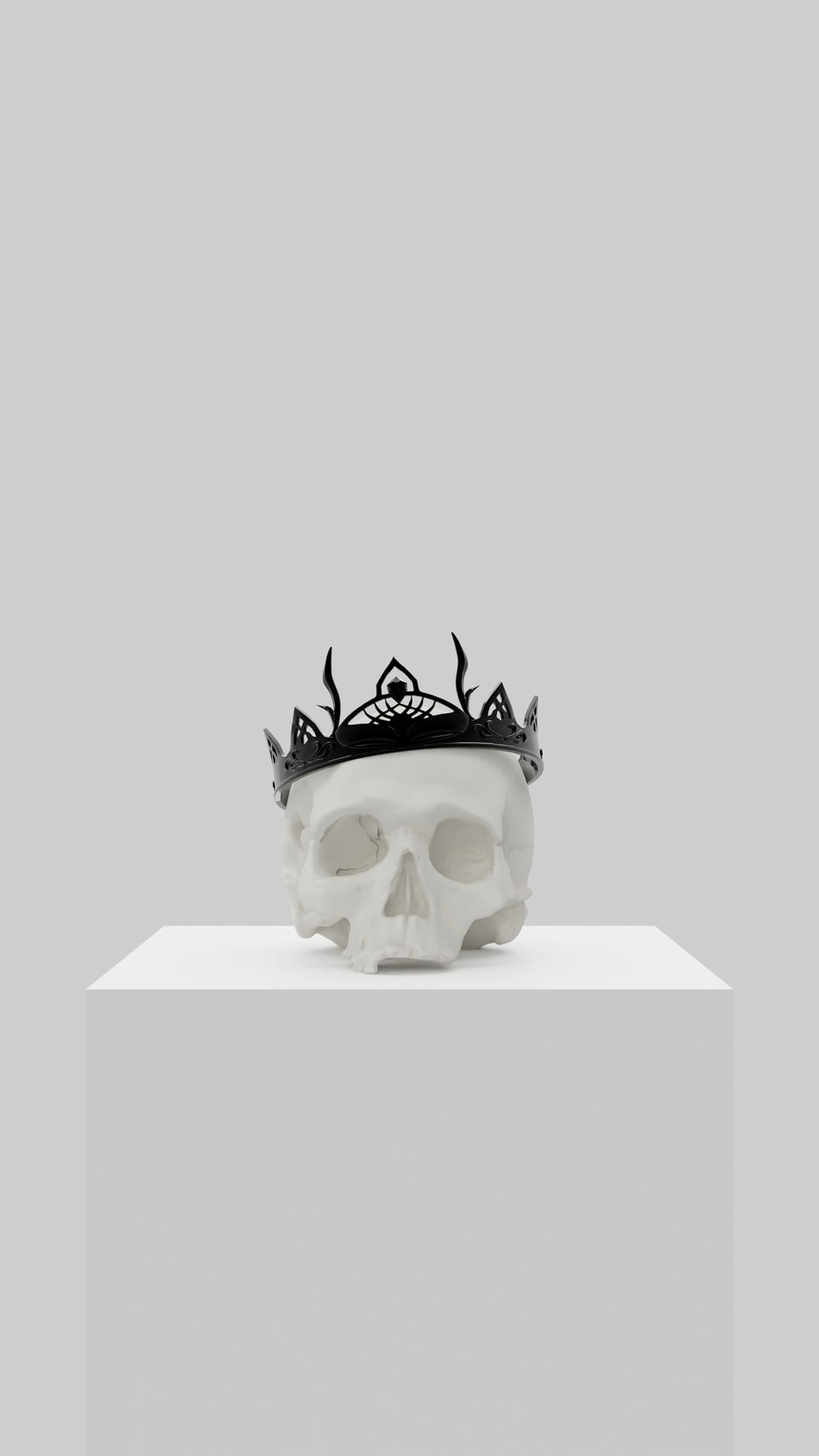 a skull with a crown on top of it