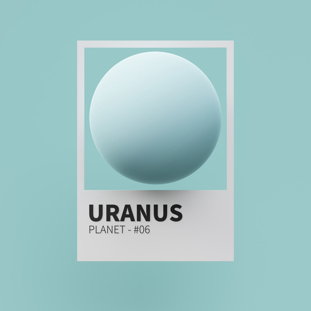 a picture of a round object with the name uranus on it