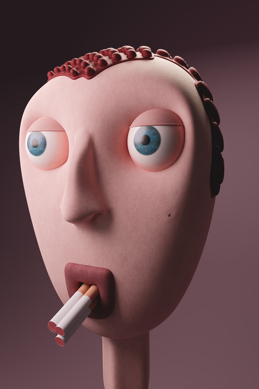a person with a cigarette in their mouth