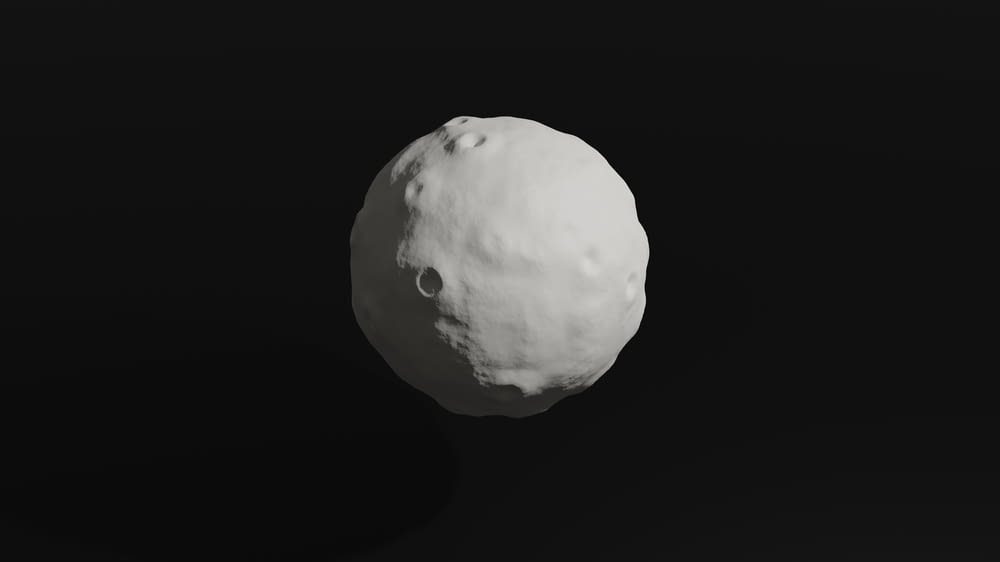 a large white object on a black background