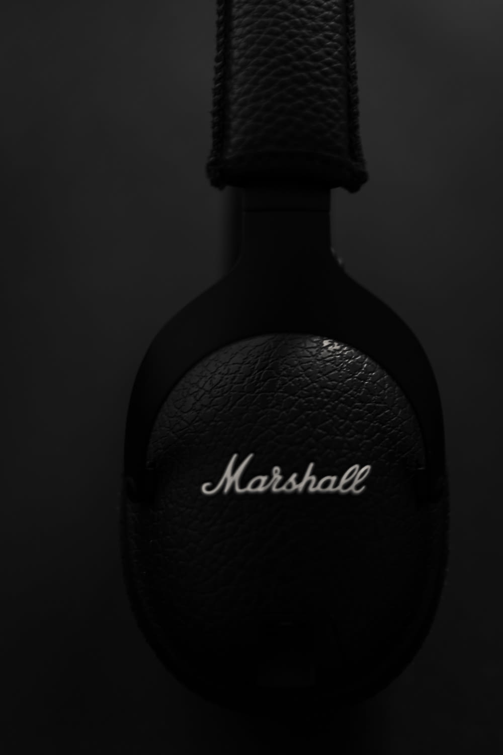 a pair of headphones with the word marshall written on it