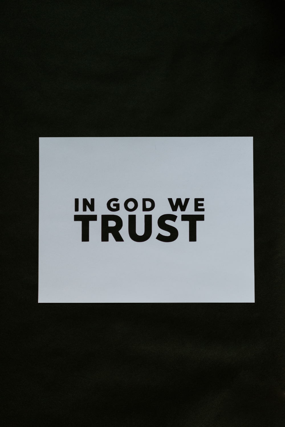a sticker that says in god we trust