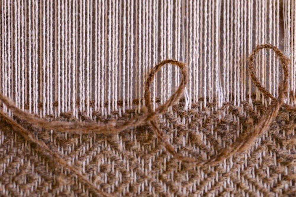 a close up of a piece of yarn
