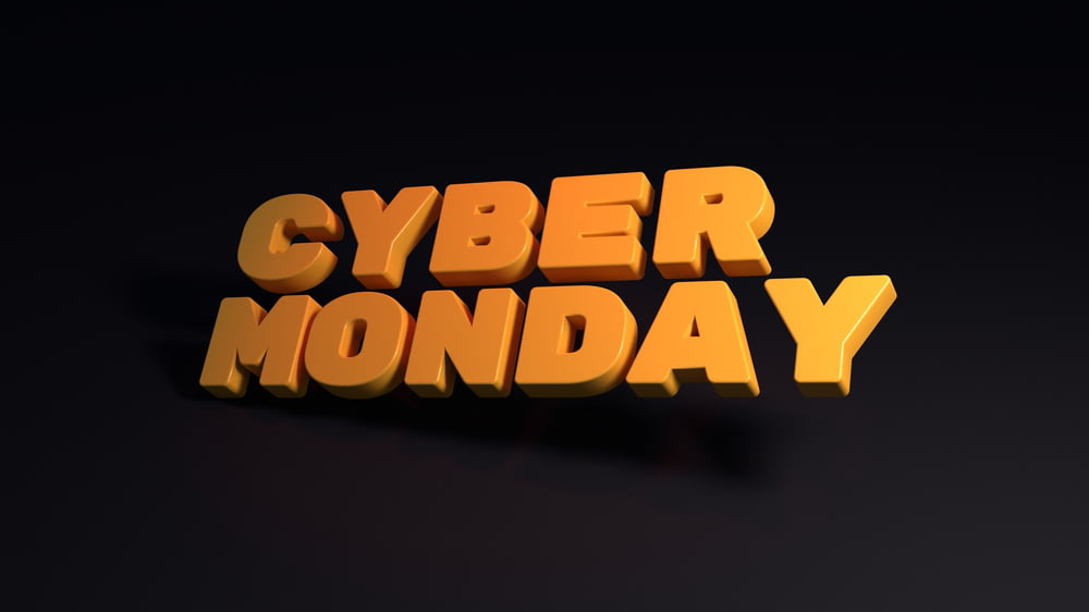 Le mot Cyber Monday écrit en lettres 3D