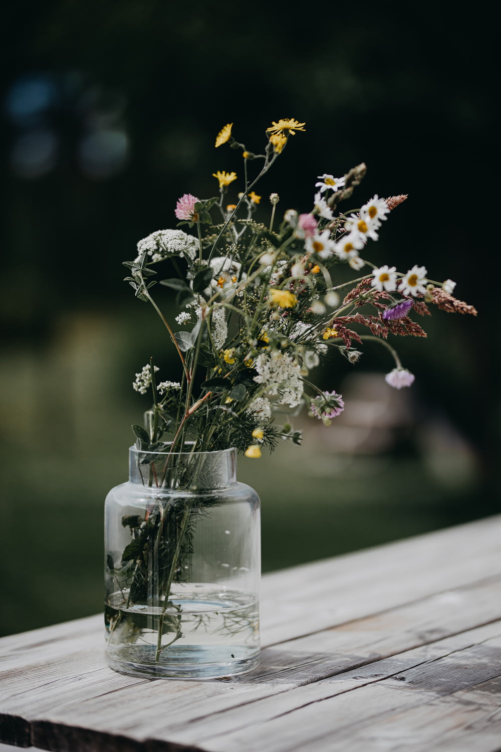 um vaso com flores