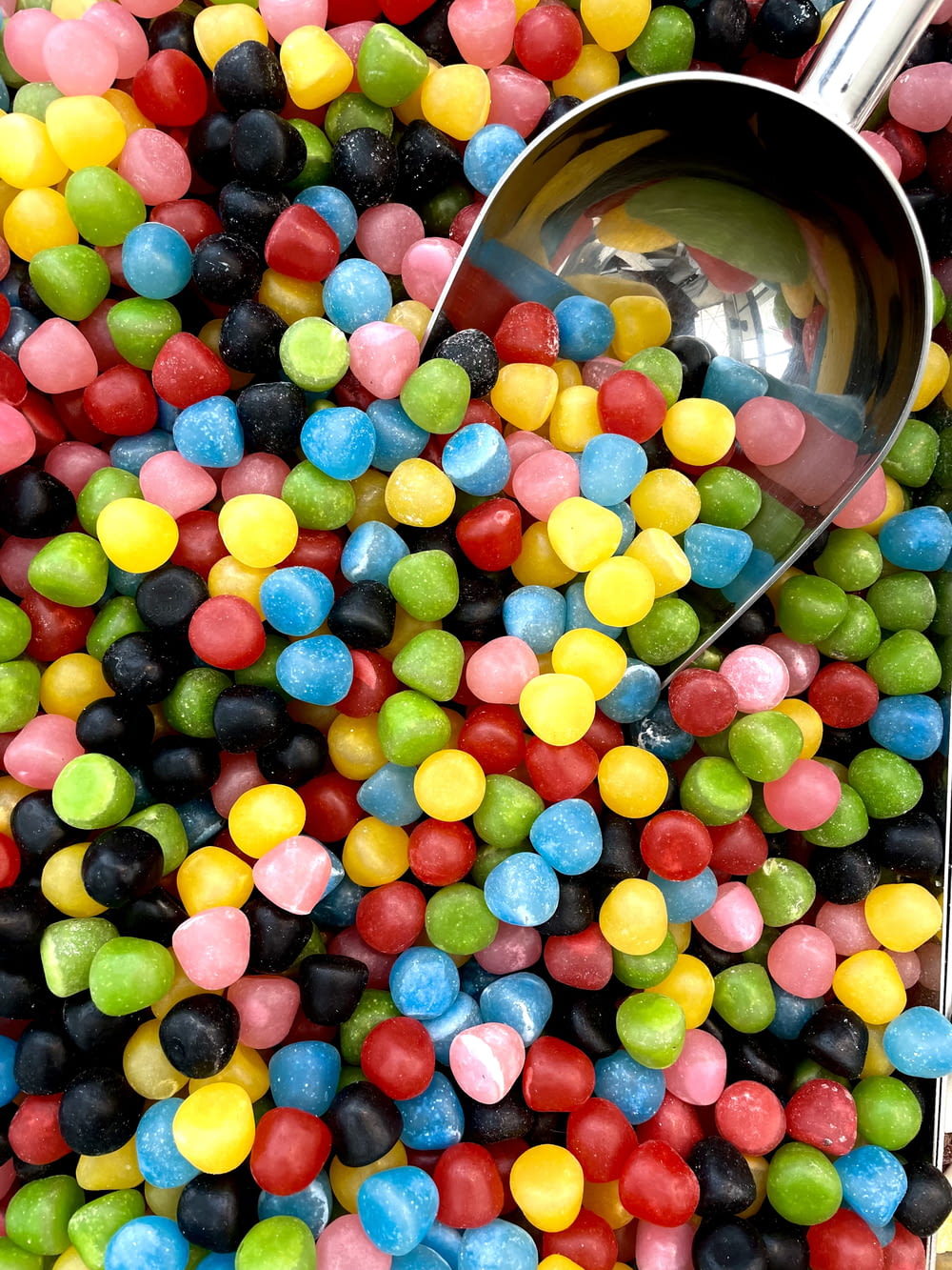 a large pile of colorful balls