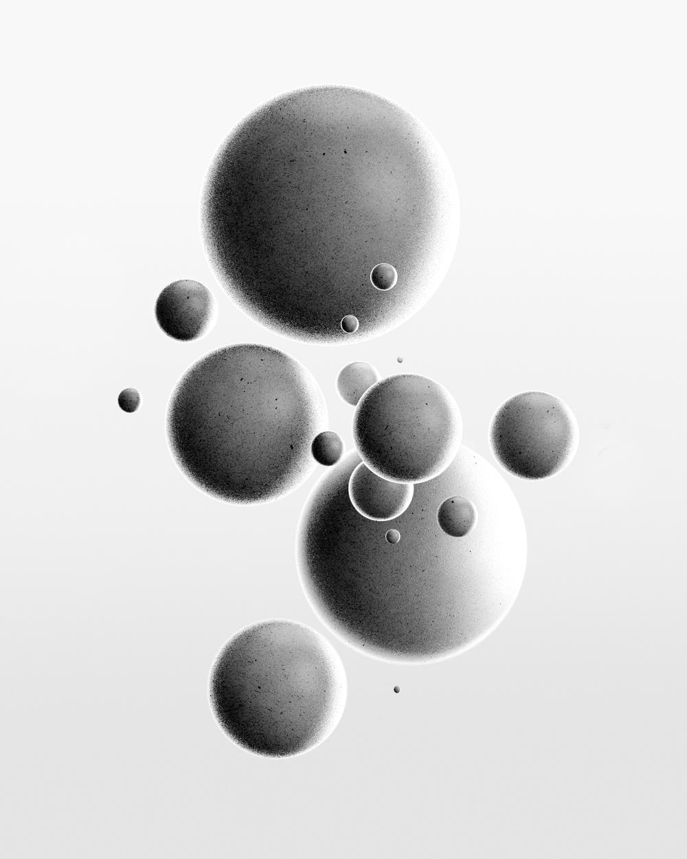a group of spheres