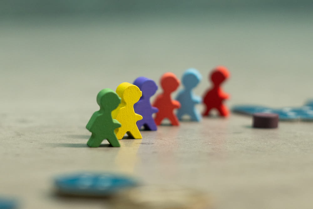 a group of colorful plastic figures