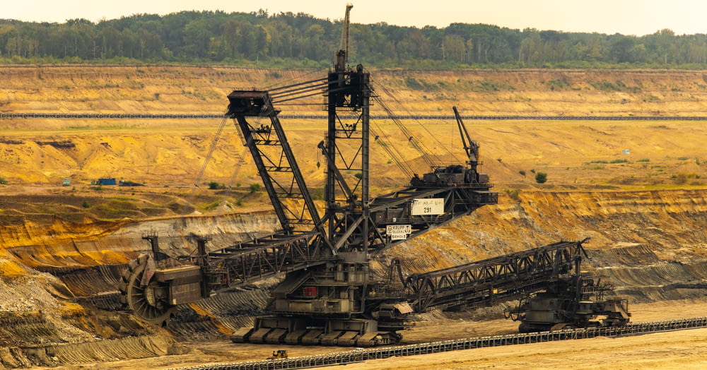 a large machine on a field