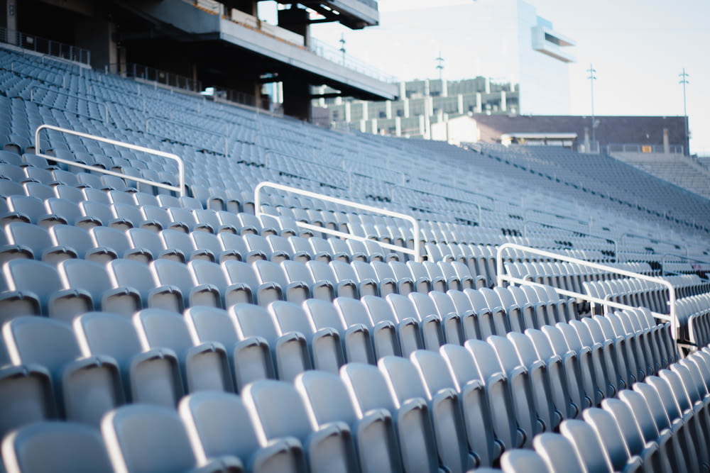 empty stadium seats in a stadium