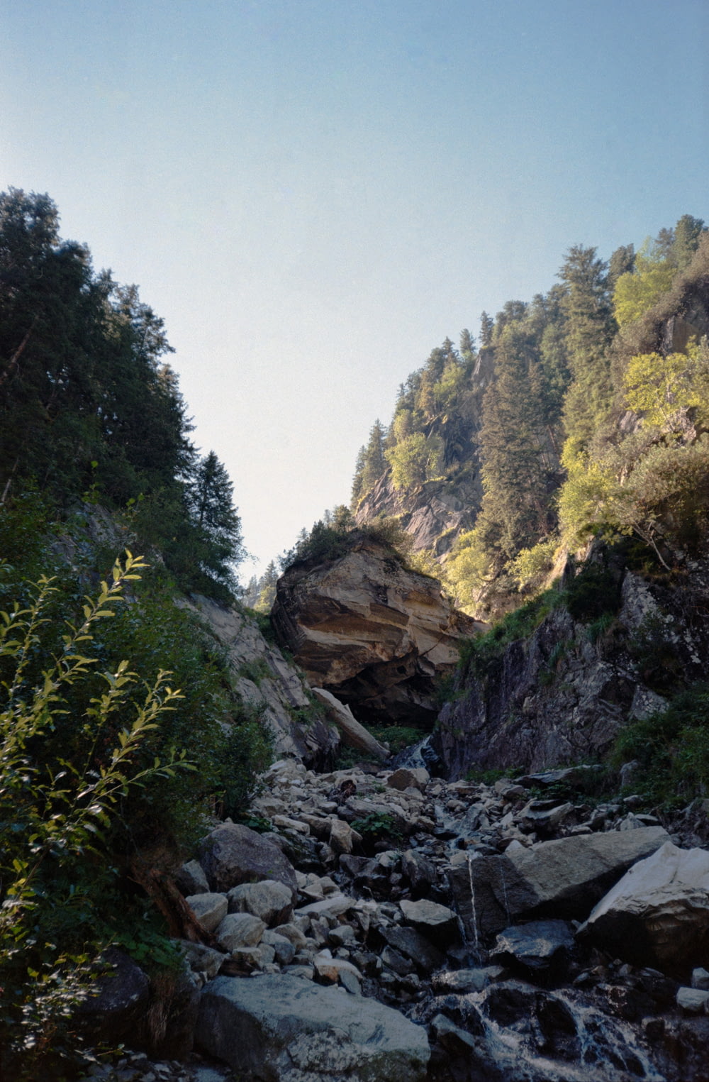 a rocky river bed