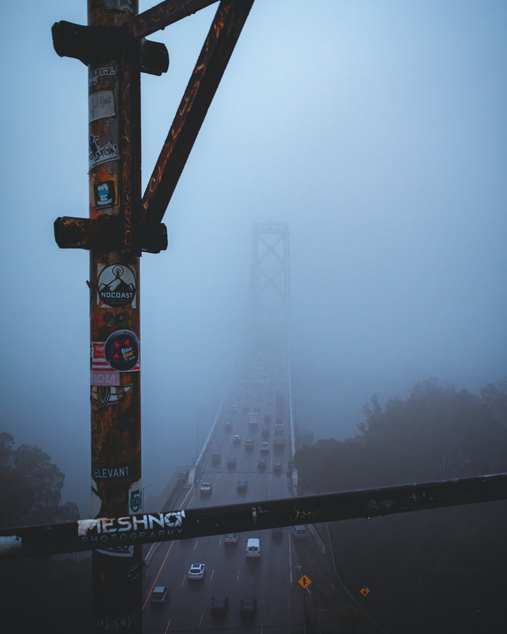 a crane over a bridge