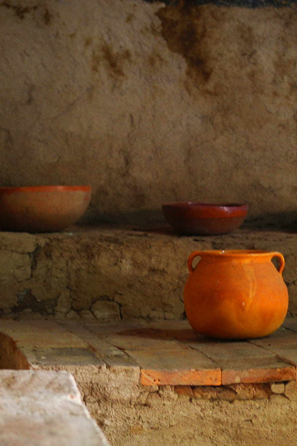 a couple of clay pots