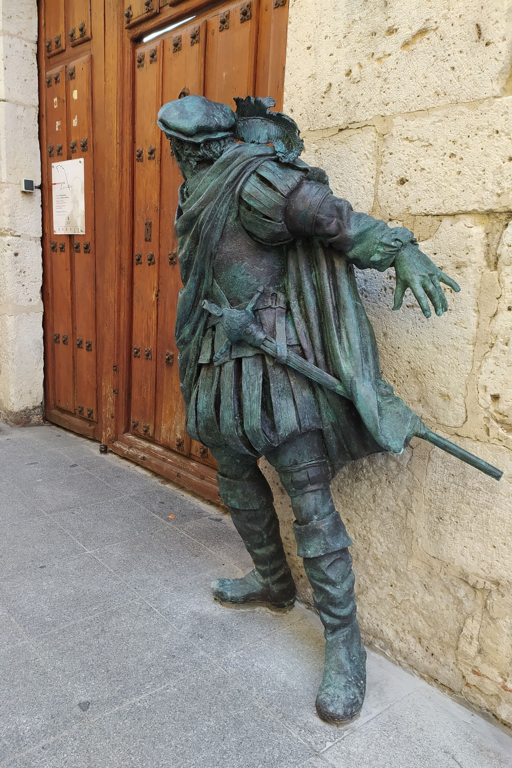 a statue of a person in armor