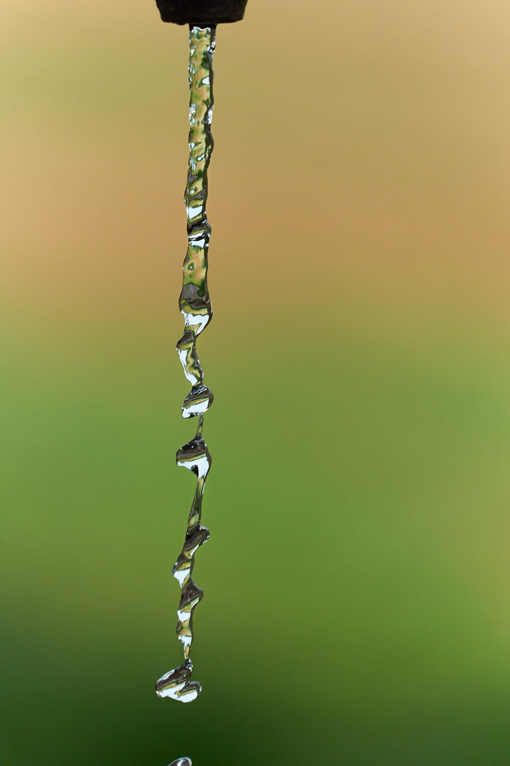 a close-up of a drop of water
