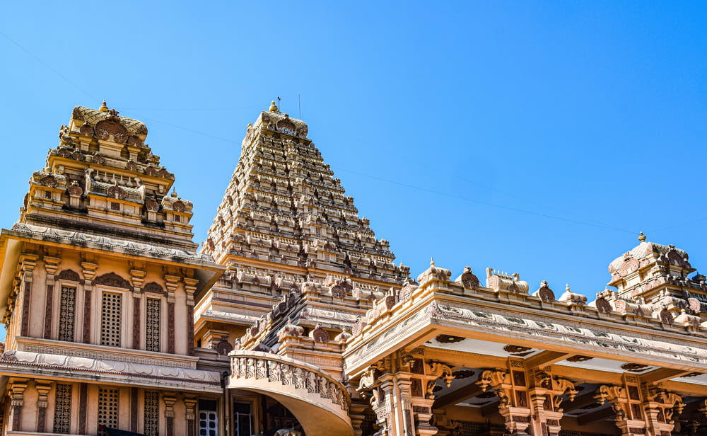 Brihadeeswarar Temple with a tower