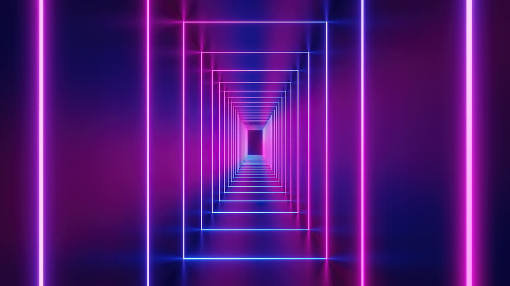 a purple and pink light
