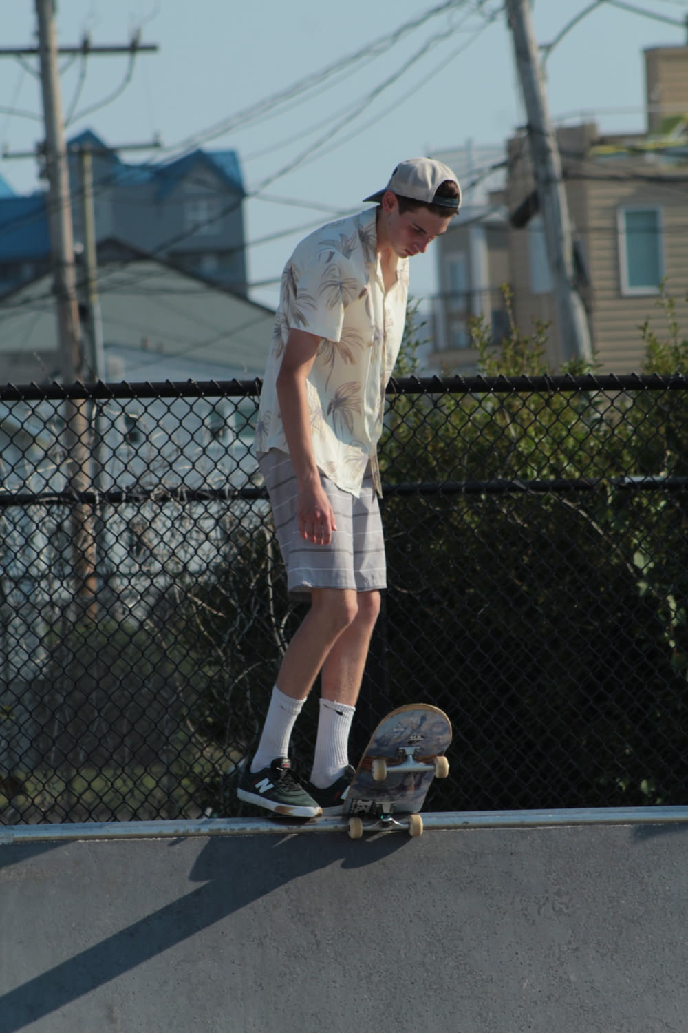 a man skating on a ramp