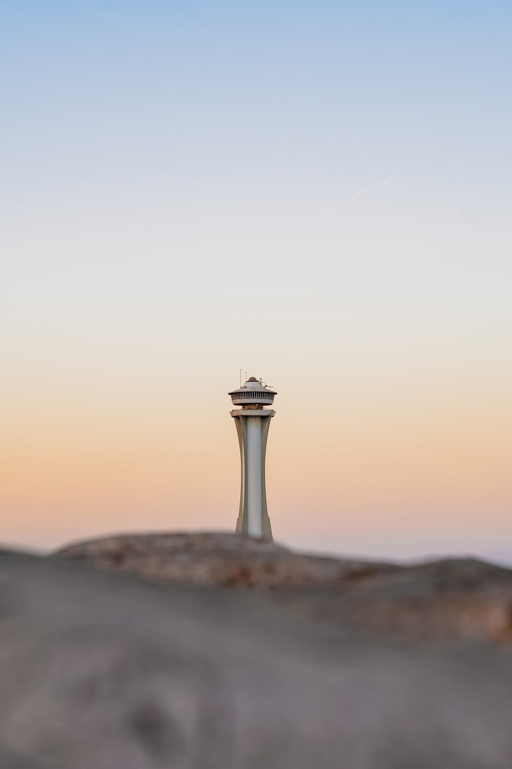 a tower in the middle of a desert