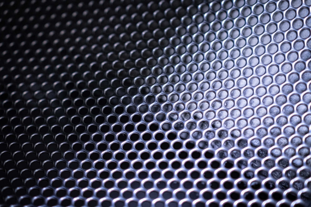 a close up view of a metal surface