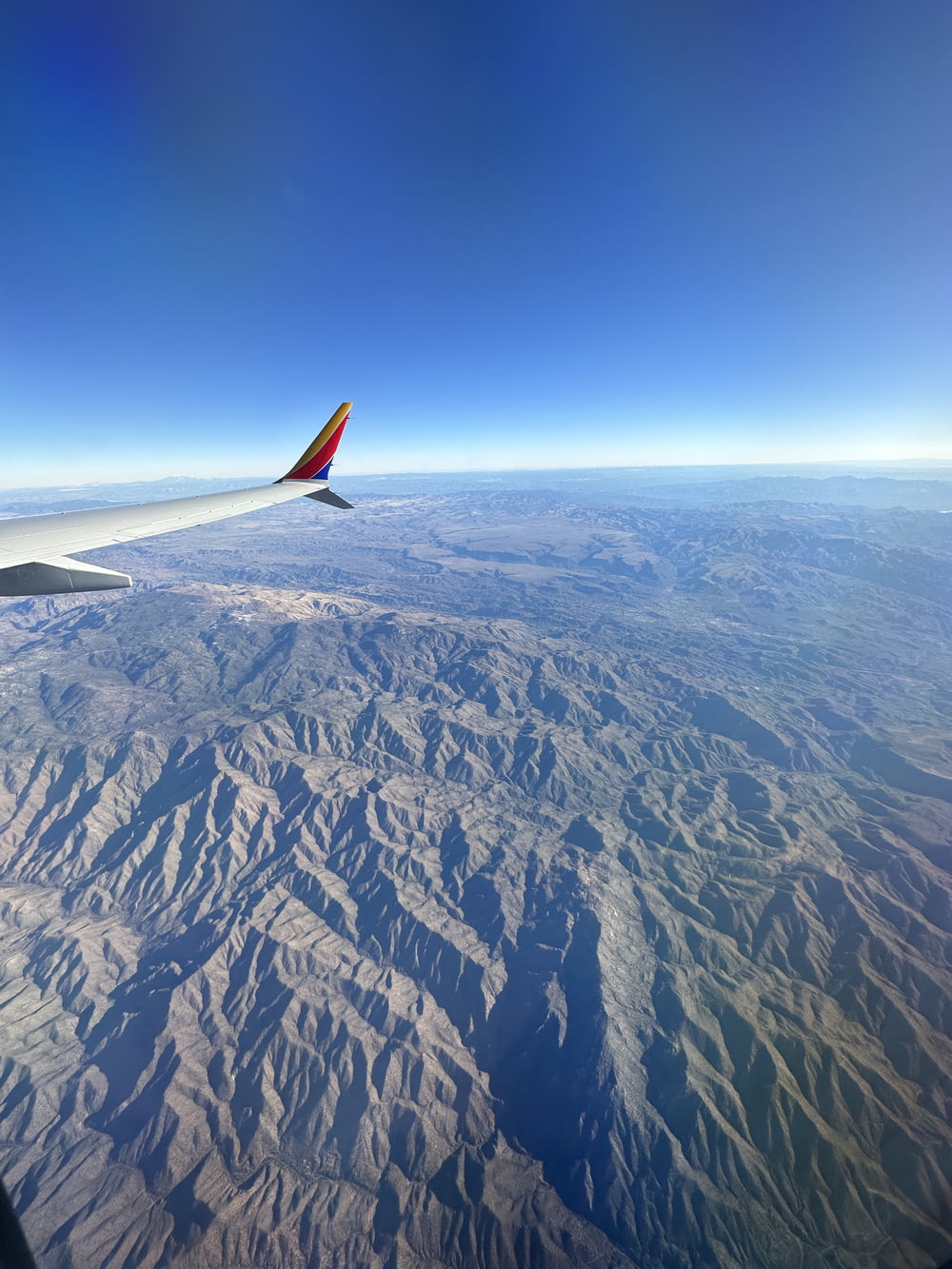 飛行機から見た山脈