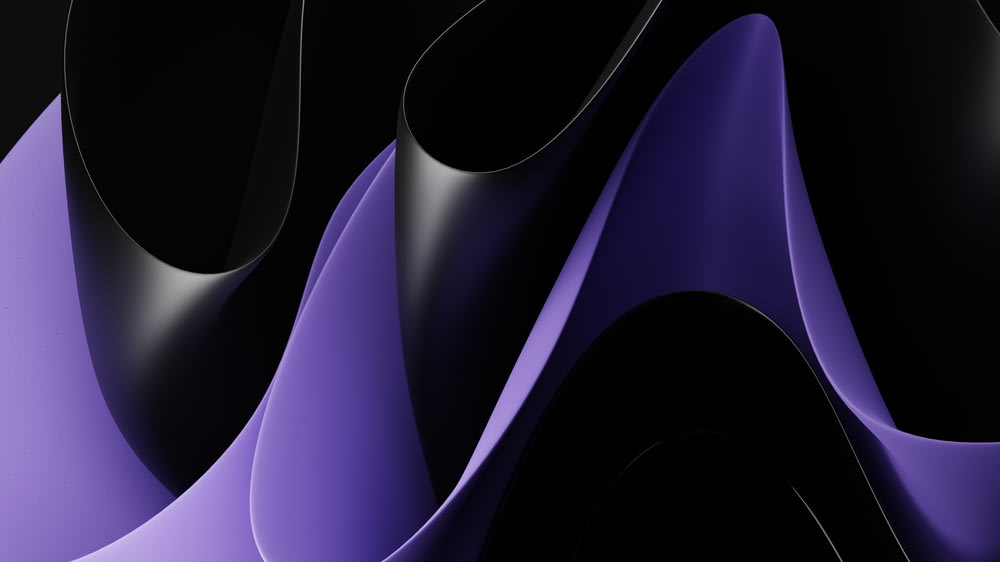 a black and purple abstract background with curves