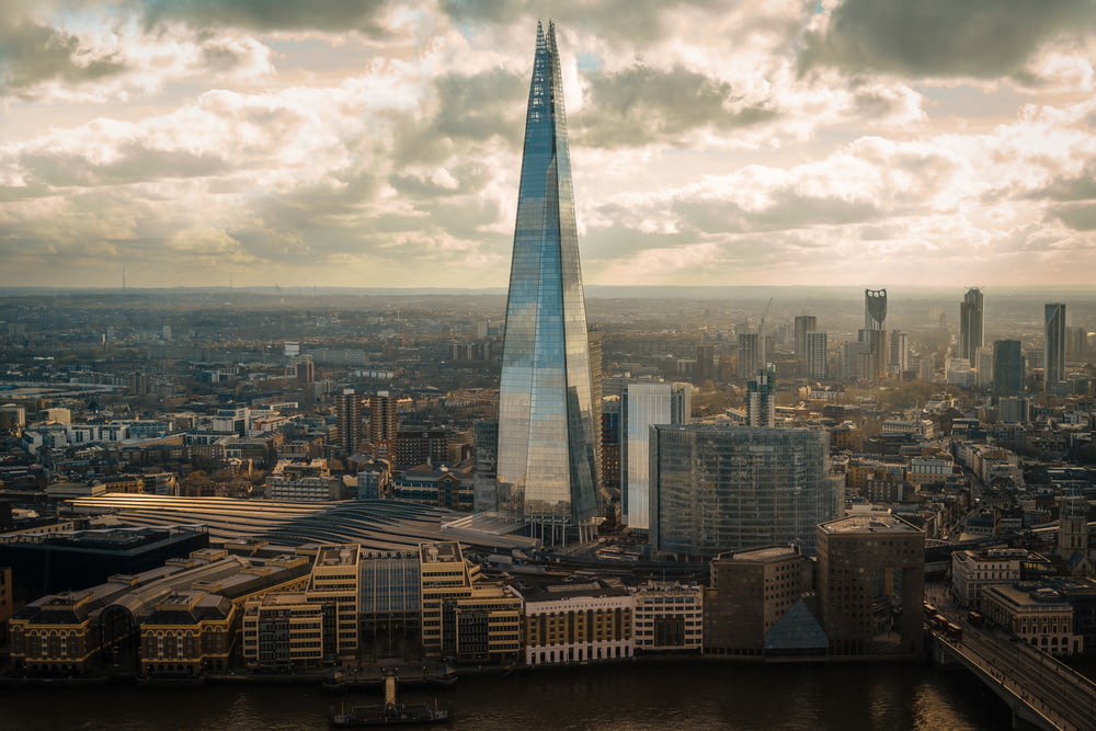 an aerial view of the shard of the shard of the shard of