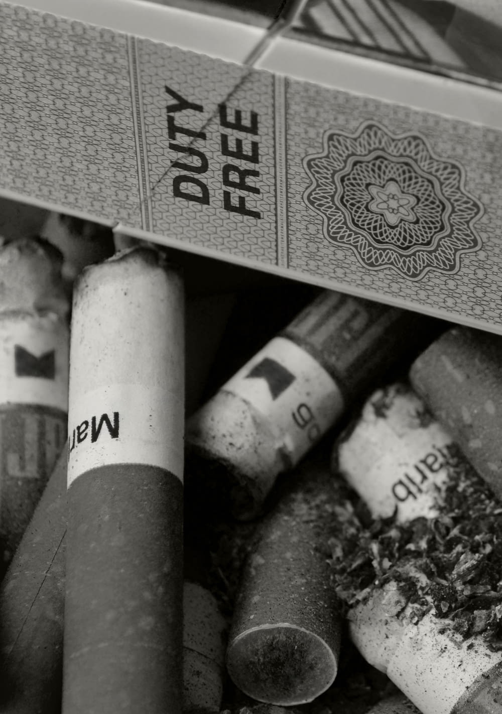 a close up of a box of cigarettes