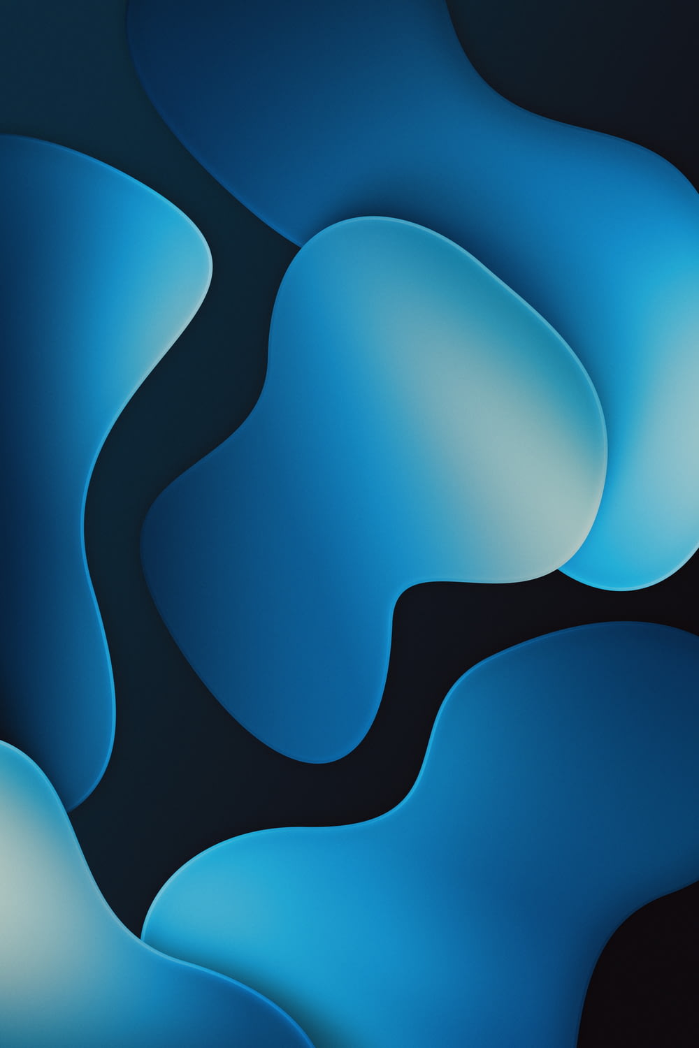 a black and blue background with wavy shapes