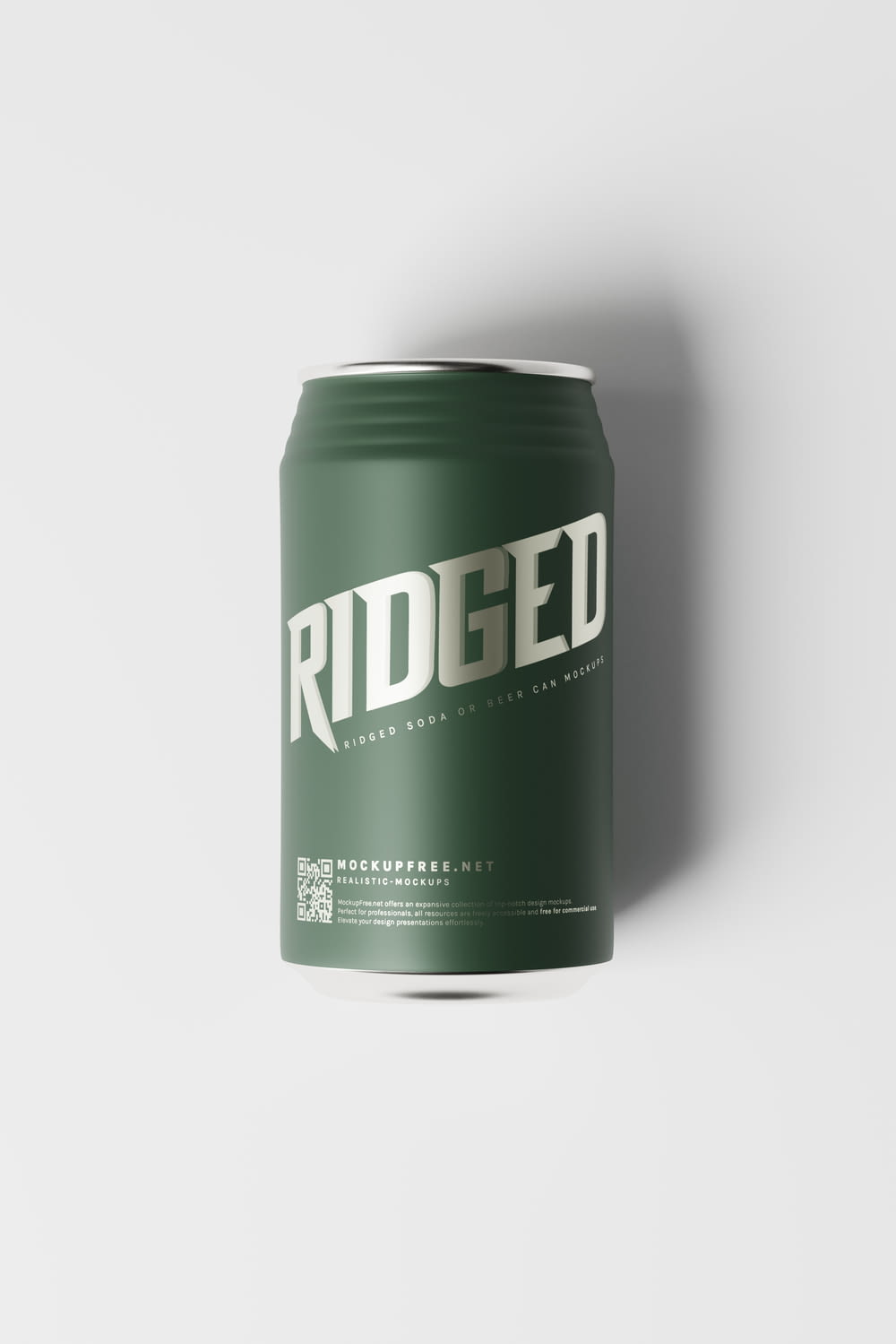 a can of ridged beer on a white background